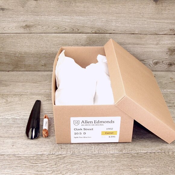 Allen Edmonds CLARK STREET Dainite 8 D Camel * add $15 Cedar Trees - Picture 10 of 13